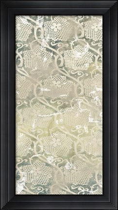 Framed Emerald Textile IV Print