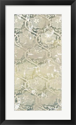 Framed Emerald Textile IV Print