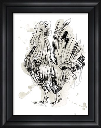 Framed Feathered Fowl II Print