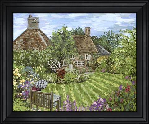Framed Lavender Lane I Print