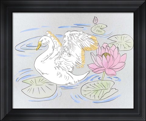 Framed Swan Lake Song I Print