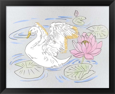 Framed Swan Lake Song I Print