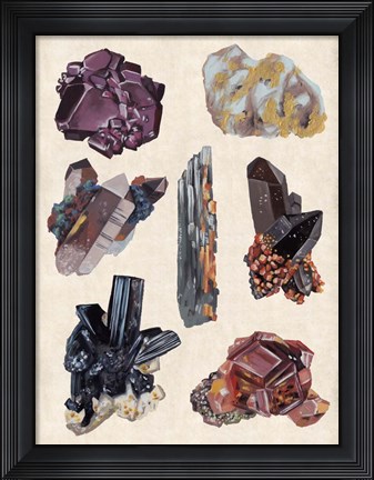 Framed Vintage Minerals II Print