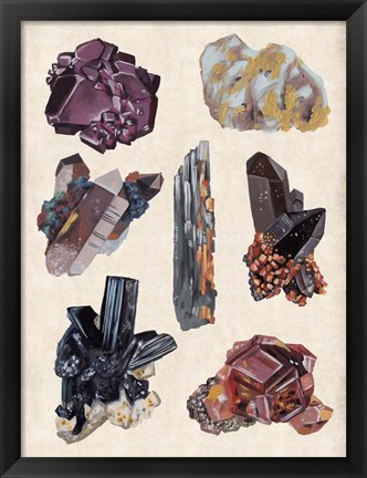 Framed Vintage Minerals II Print