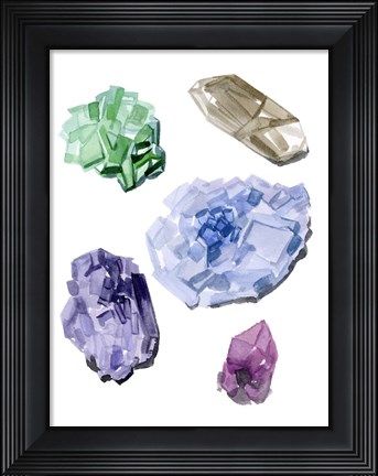 Framed Geometric Crystal I Print