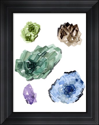 Framed Geometric Crystal II Print
