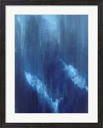 Framed Azul Profundo Triptych I Print