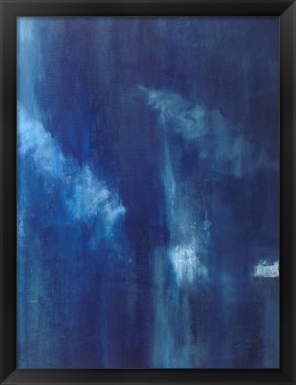 Framed Azul Profundo Triptych III Print