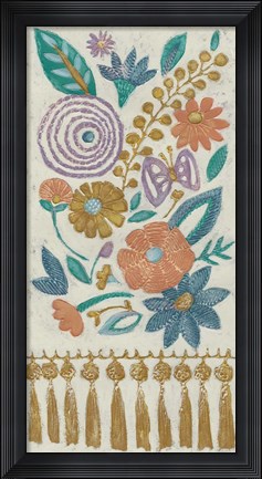 Framed Tassel Tapestry I Print