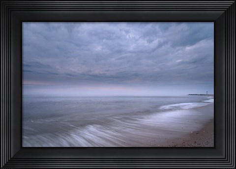 Framed Stormy Beach, Cape May National Seashore, NJ Print
