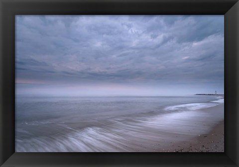 Framed Stormy Beach, Cape May National Seashore, NJ Print