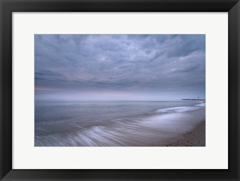 Framed Stormy Beach, Cape May National Seashore, NJ Print