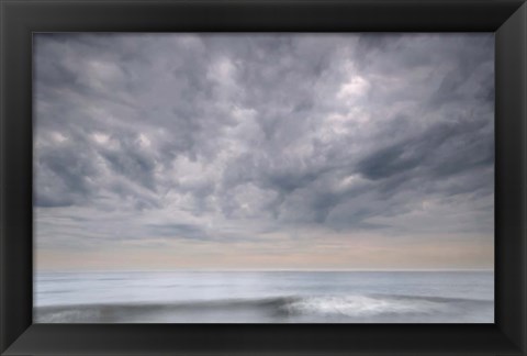 Framed Stormy Seascape, Cape May National Seashore, NJ Print