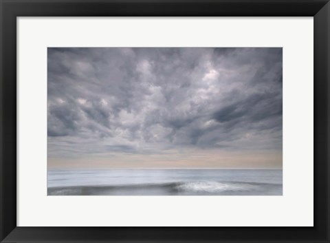 Framed Stormy Seascape, Cape May National Seashore, NJ Print