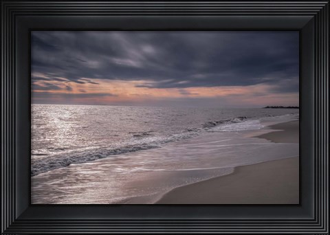 Framed Sunset on Shore, Cape May National Seashore, NJ Print
