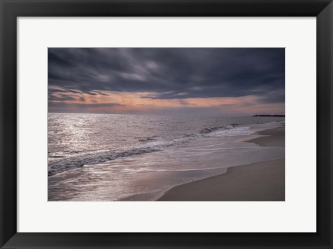 Framed Sunset on Shore, Cape May National Seashore, NJ Print