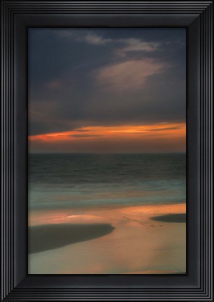 Framed Overcast Sunrise at Cape May National Seashore, NJ Print