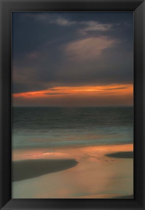 Framed Overcast Sunrise at Cape May National Seashore, NJ Print