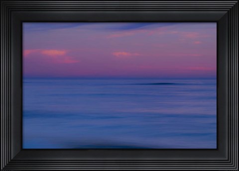 Framed Sunrise On Ocean Shore, Cape May NJ Print