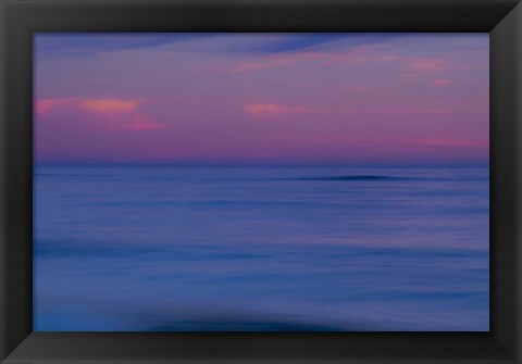 Framed Sunrise On Ocean Shore, Cape May NJ Print