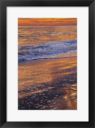 Framed Sunset Reflections, Cape May NJ Print