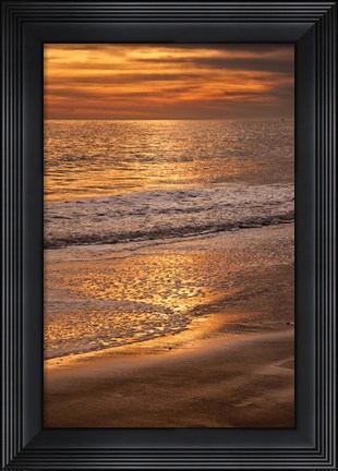 Framed Clouds And Ocean Shore, Cape May NJ Print
