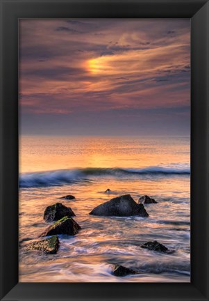 Framed Scenic Cape May Beach, Cape May NJ Print