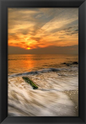 Framed Scenic Cape May Beach 1, Cape May NJ Print