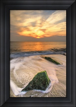 Framed Scenic Cape May Beach 4, Cape May NJ Print