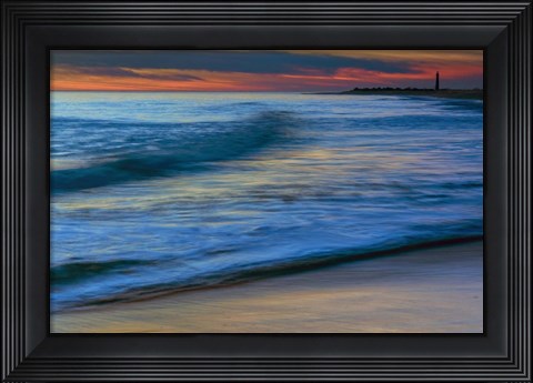 Framed Seashore Landscape 3, Cape May National Seashore, NJ Print