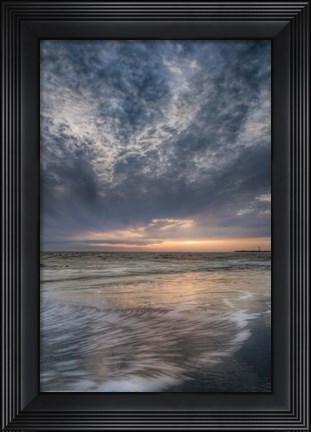 Framed Overcast Sunrise On Shore, Cape May National Seashore, NJ Print