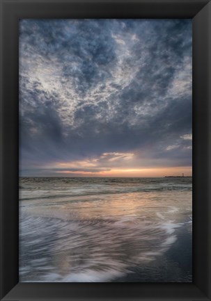 Framed Overcast Sunrise On Shore, Cape May National Seashore, NJ Print