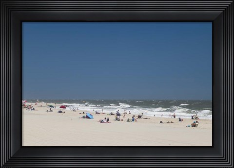 Framed Cape May Beach, NJ Print