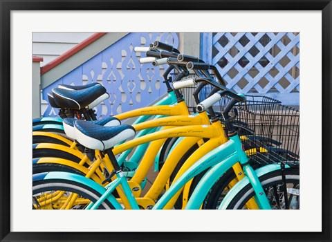 Framed Bicycles in Front of a Porch, Cape May, NJ Print