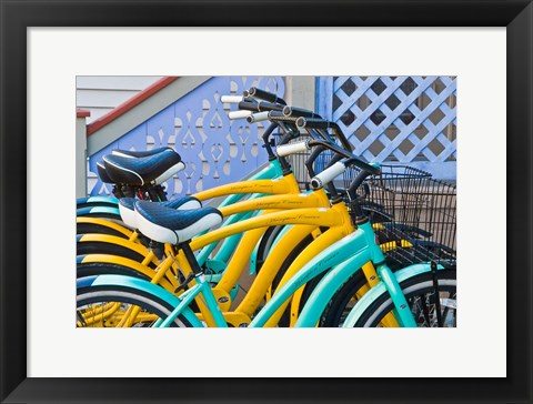 Framed Bicycles in Front of a Porch, Cape May, NJ Print