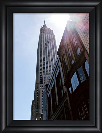 Framed Empire State Building From Street Print