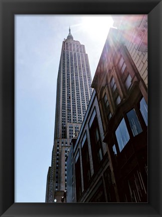 Framed Empire State Building From Street Print