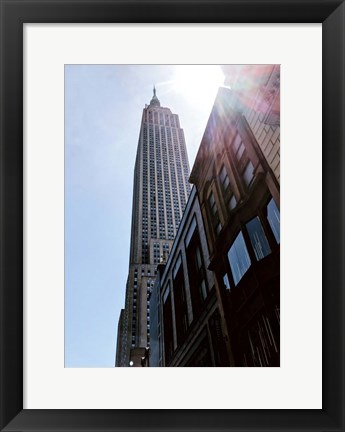 Framed Empire State Building From Street Print