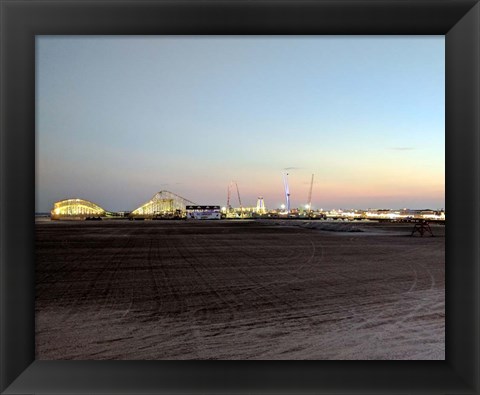 Framed Boardwalk at Dusk, Wildwood NJ Print