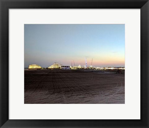 Framed Boardwalk at Dusk, Wildwood NJ Print