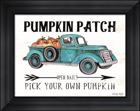 Framed Pumpkin Patch Open Daily Print
