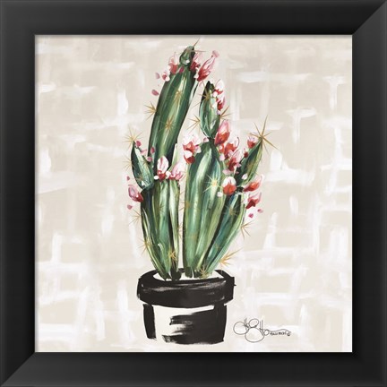 Framed Blooming Cactus Print