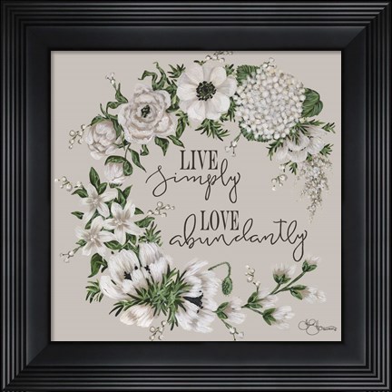 Framed Live Simply Print