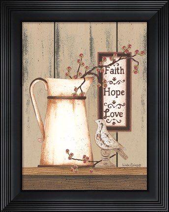 Framed Faith Hope Love Print