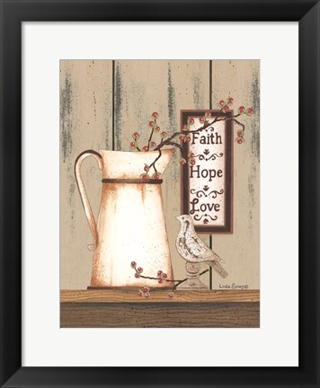 Framed Faith Hope Love Print