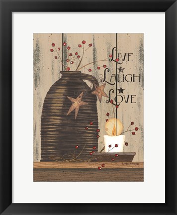 Framed Live Laugh Love Print