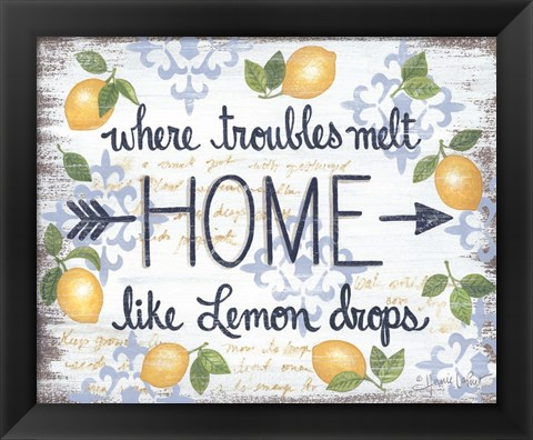 Framed Lemon Home Print