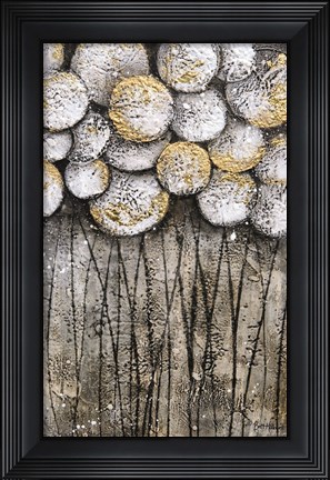 Framed Bubble Trees in White Print