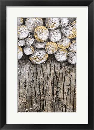 Framed Bubble Trees in White Print