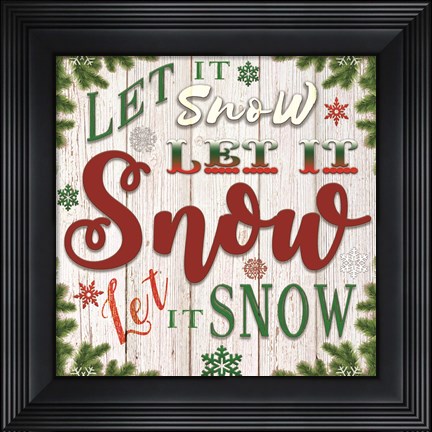 Framed Let It Snow Print